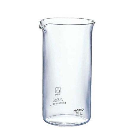 Náhradní sklo Hario B-TH-2 o objemu 300 ml pro french press, celkový pohled