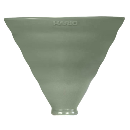 Keramický dripper Hario V60 Switch & Match 03 v provedení Oil Green, celkový pohled
