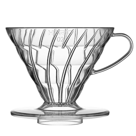 Čirý dripper Hario V60 02 z Tritanu, celkový pohled