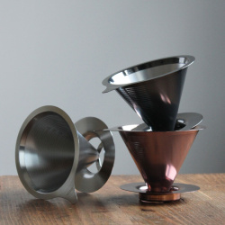 Dripper Double Mesh Pink Gold při pohledu z boku Dripper Double Mesh Pink Gold při pohledu z boku