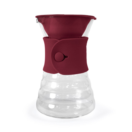 Karafa Hario V60 Drip Decanter 700 ml v brusinkovém odstínu, celkový pohled