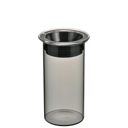 Šedá skleněná dóza Hario Colors o objemu 400 ml, celkový pohled