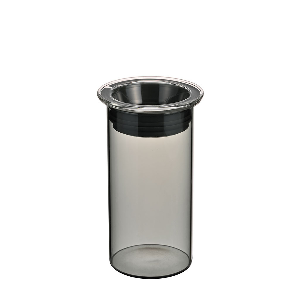 Šedá skleněná dóza Hario Colors o objemu 400 ml, celkový pohled