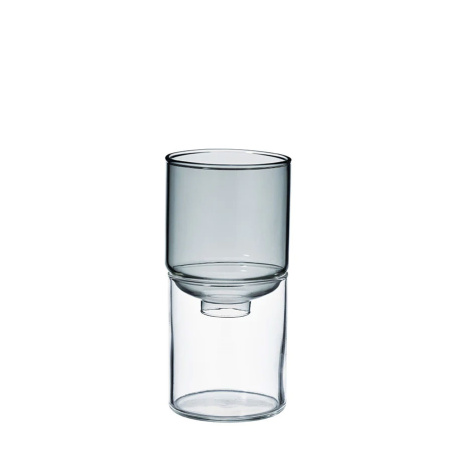 Skleněná váza Hario o objemu 200 ml v kouřově černém provedení, celkový pohled