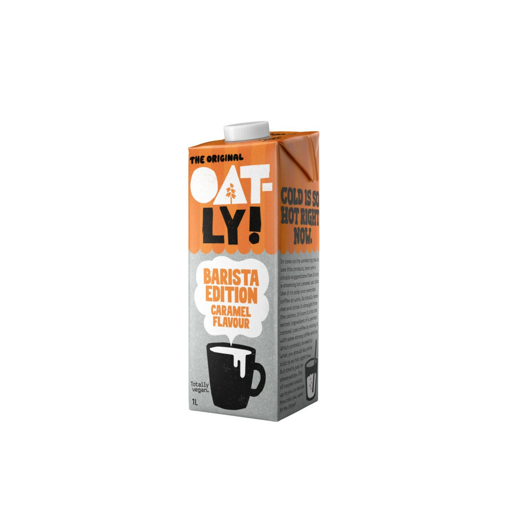 Karamelový ovesný nápoj Oatly Barista, balení 1 l