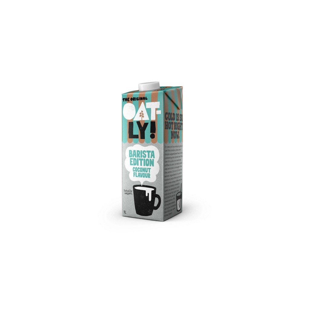 Oatly Barista Kokos, ovesný nápoj s kokosovou příchutí, litrové balení Oatly Barista Kokos, ovesný nápoj s kokosovou příchutí, litrové balení