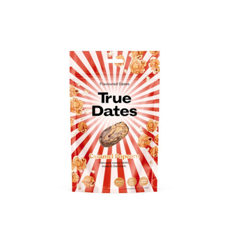 Datle True Dates s příchutí karamelového popcornu, 100 g