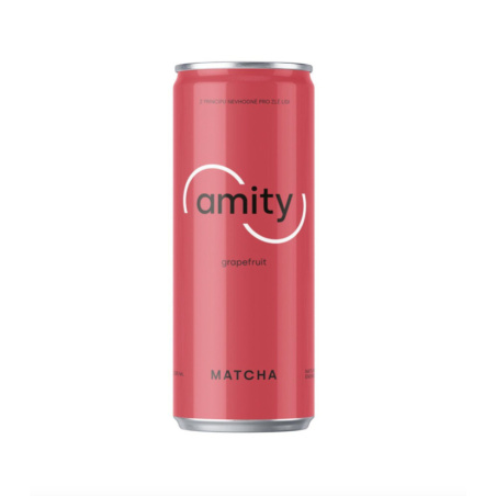 Osvěžující nápoj Amity Maté s grepovou příchutí, 330 ml