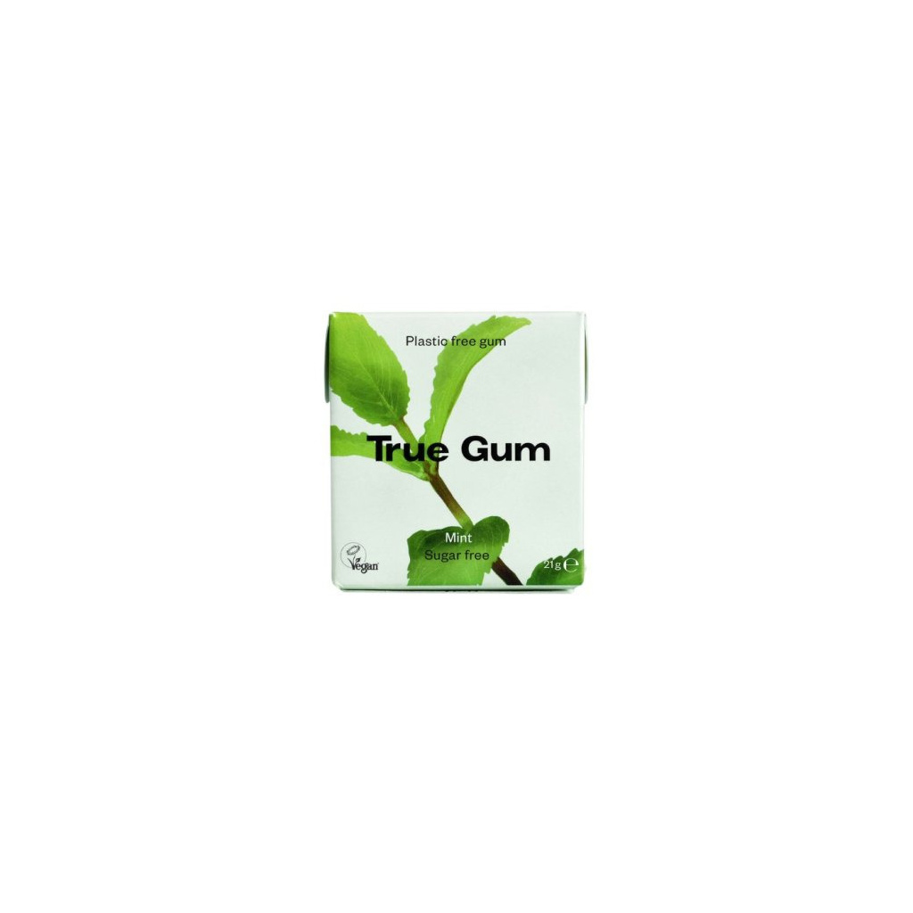 Balení žvýkaček True Gum s mátovou příchutí