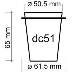 Nerezový dávkovač JoeFrex 58 mm ze strany