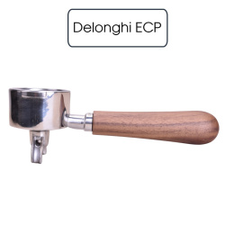 Portafilter JoeFrex pro De'Longhi ECP s dřevěnou rukojetí, celkově