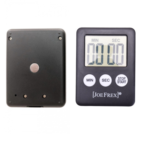 Digitální časovač JoeFrex s magnetem a LCD displejem, zepředu
