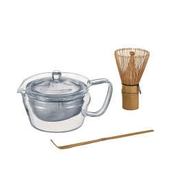Sada Hario Zen Matcha Set v čirém provedení, celkový pohled Sada Hario Zen Matcha Set v čirém provedení, celkový pohled