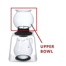 Boční pohled na náhradní nádobu Hario Tea Dripper