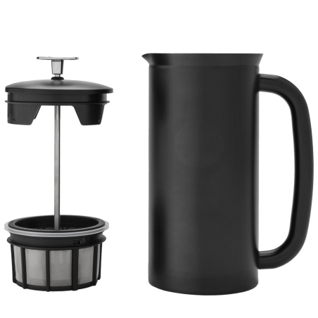 Matně černý french press Espro P7 s dvojitým mikrosítkem, celkově