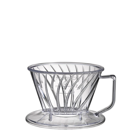 Trapézový dripper Hario Pegasus 01 v čiré variantě, kód PED-01-T, celkově