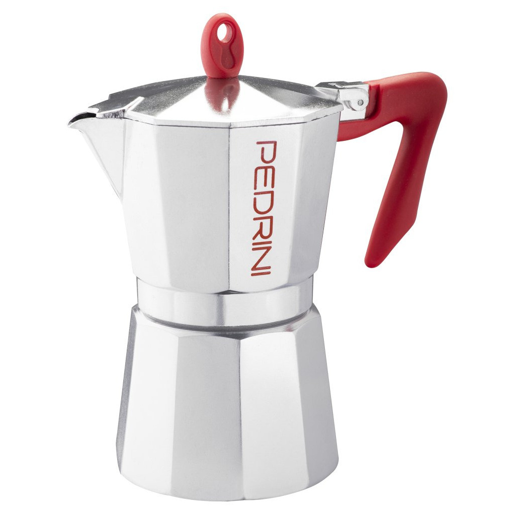 Červená moka konvička Pedrini Kaffettiera Brillant