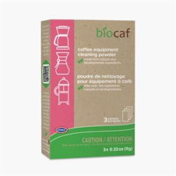 Čisticí prášek Urnex BioCaf na espresso kávovary, 3 sáčky po 9 g