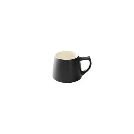Černý porcelánový hrnek Origami AromaCup o objemu 200 ml, celkový pohled