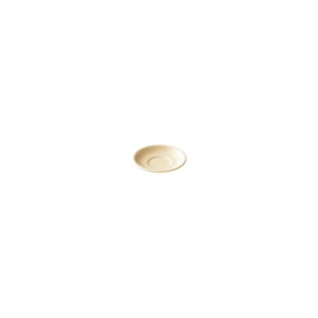 Sada tří matně béžových podšálků k šálkům Origami Latte, celkový pohled