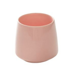 Růžový porcelánový hrnek Origami Aroma FlavorCup M o objemu 320 ml, celkový pohled