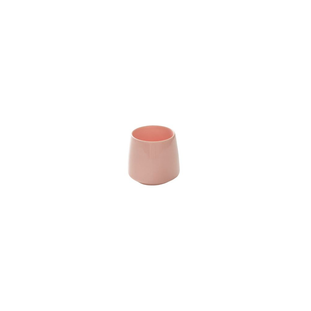 Růžový porcelánový hrnek Origami Aroma FlavorCup M o objemu 320 ml, celkový pohled