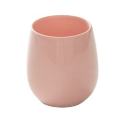 Porcelánový hrnek Origami Barrel FlavorCup M v růžové barvě, objem 320 ml