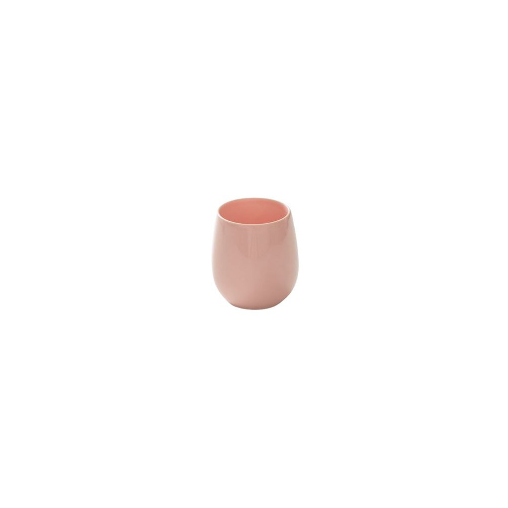 Porcelánový hrnek Origami Barrel FlavorCup M v růžové barvě, objem 320 ml