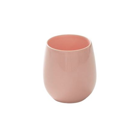 Porcelánový hrnek Origami Barrel FlavorCup M v růžové barvě, objem 320 ml