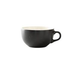 Šálek Origami Latte v matně černém provedení, celkový pohled