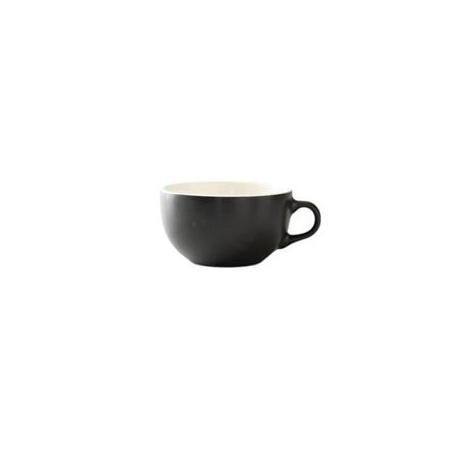Šálek Origami Latte v matně černém provedení, celkový pohled