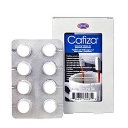 Detail čisticích tablet Urnex Cafiza určených pro kávovary, 8 ks