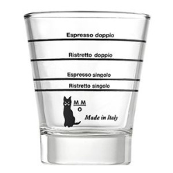 Šest odměrných skleniček Motta na espresso po 60 ml, celkový pohled na sadu Šest odměrných skleniček Motta na espresso po 60 ml, celkový pohled na sadu