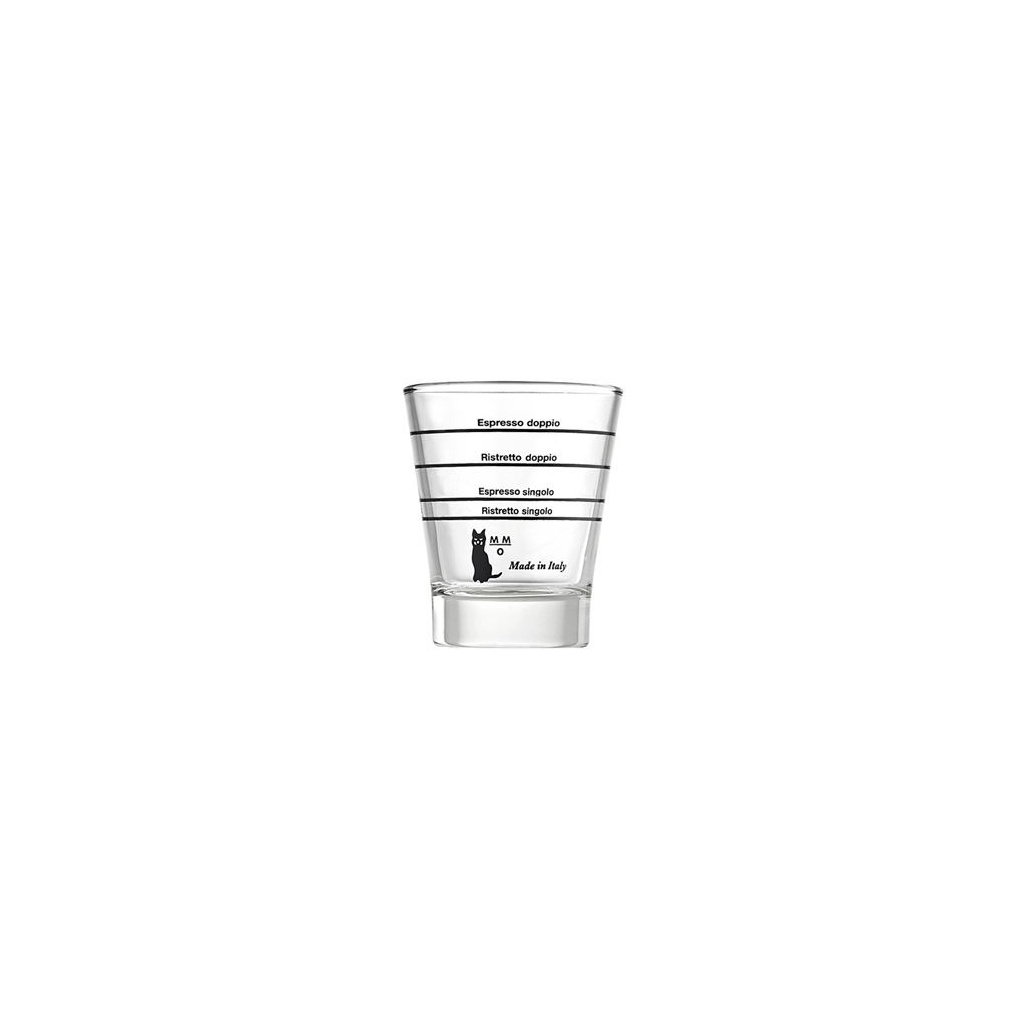 Šest odměrných skleniček Motta na espresso po 60 ml, celkový pohled na sadu Šest odměrných skleniček Motta na espresso po 60 ml, celkový pohled na sadu