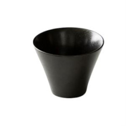Origami Milk Beverage Cup Narrow, černý porcelánový šálek 140 ml
