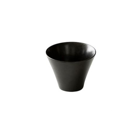 Černý porcelánový šálek Origami Milk Beverage Cup Narrow o objemu 140 ml