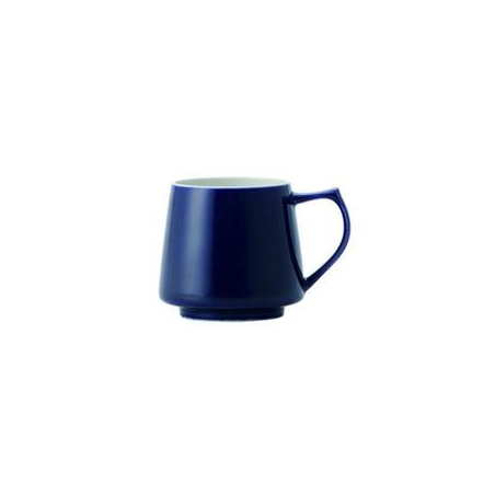 Tmavě modrý porcelánový hrnek Origami Aroma o objemu 320 ml, celkový pohled
