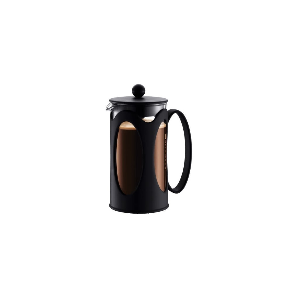 Černý french press Bodum KENYA pro osm šálků, celkový pohled Černý french press Bodum KENYA pro osm šálků, celkový pohled