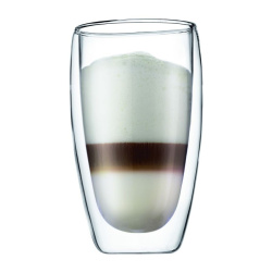 Dvě dvoustěnné sklenice Bodum Pavina o objemu 450 ml, celkový pohled