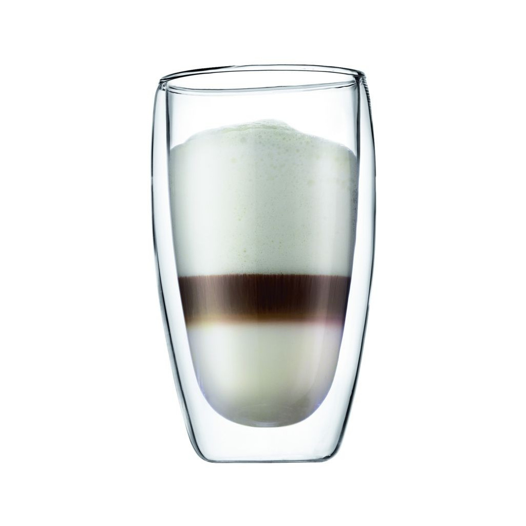 Dvě dvoustěnné sklenice Bodum Pavina o objemu 450 ml, celkový pohled
