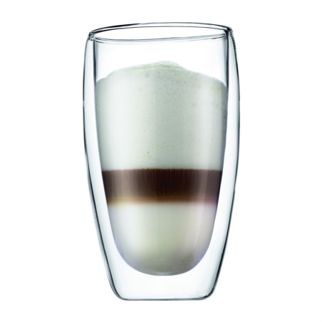 Dvě dvoustěnné sklenice Bodum Pavina o objemu 450 ml, celkový pohled