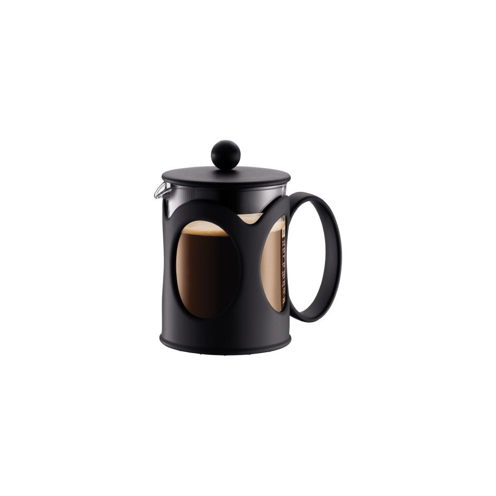 Černý french press Bodum Kenya (10683-01) na čtyři šálky, celkový pohled