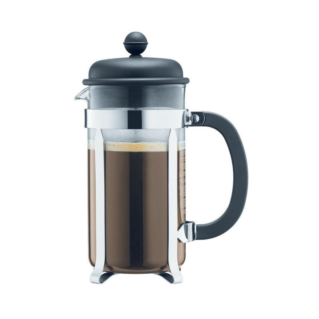 Černý french press Bodum CAFFETTIERA o objemu 1 000 ml, celkový pohled Černý french press Bodum CAFFETTIERA o objemu 1 000 ml, celkový pohled