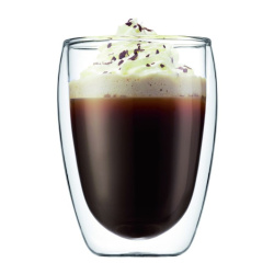 Dvě dvoustěnné sklenice Bodum PAVINA o objemu 350 ml, celkový pohled