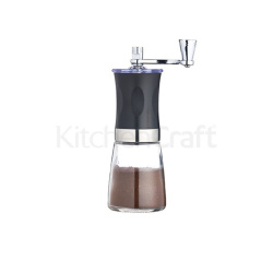 Ruční mlýnek na kávu Kitchen Craft Le'Xpress Glass, celkový pohled