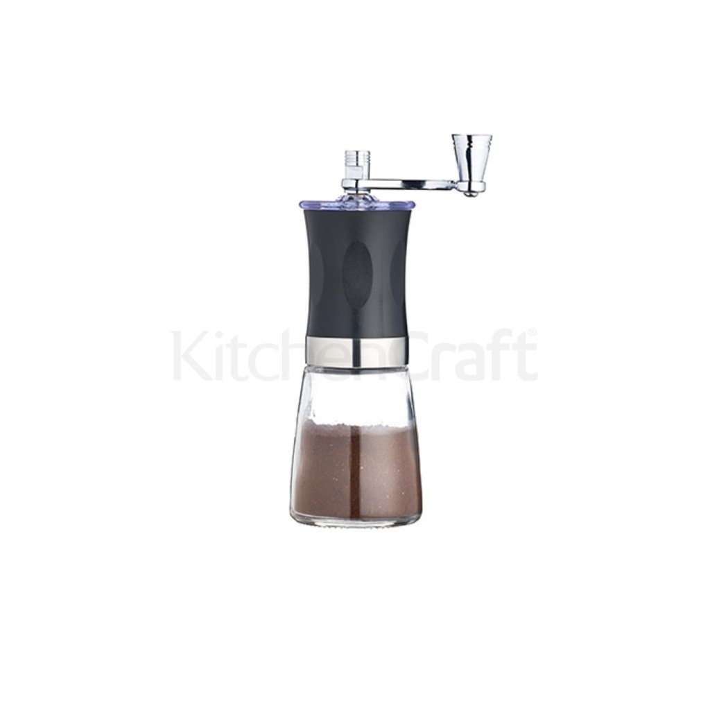 Ruční mlýnek na kávu Kitchen Craft Le'Xpress Glass, celkový pohled