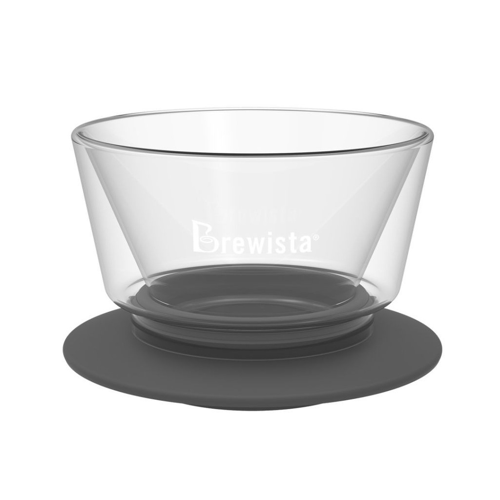 Skleněný dvoustěnný dripper Brewista Smart Dripper Flat Bottom, celkový pohled