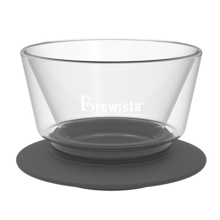 Skleněný dvoustěnný dripper Brewista Smart Dripper Flat Bottom, celkový pohled