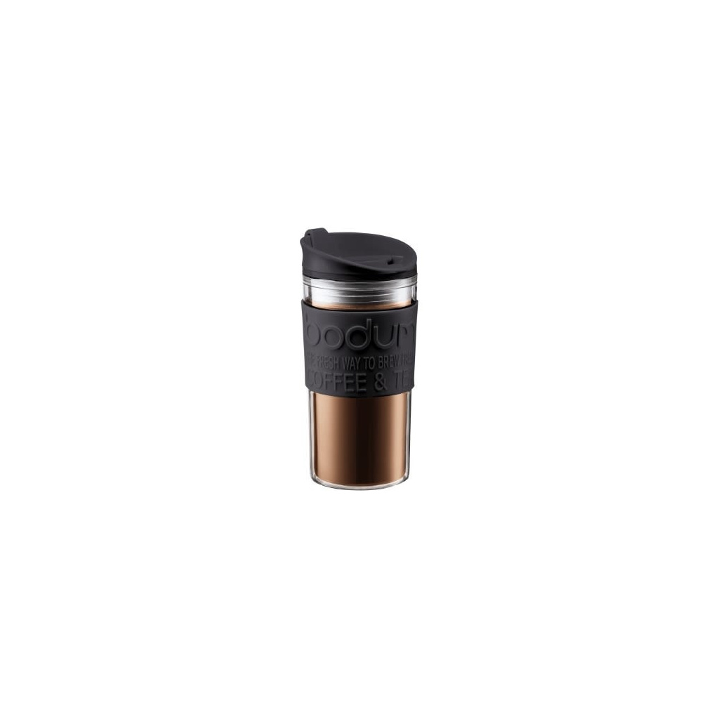 Černý cestovní termohrnek Bodum Travel Mug o objemu 350 ml, celkový pohled