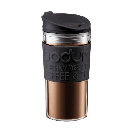 Černý cestovní termohrnek Bodum Travel Mug o objemu 350 ml, celkový pohled